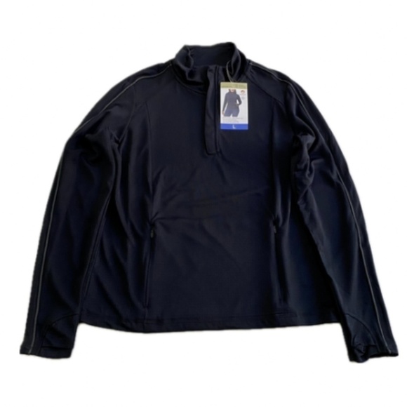 Mondetta Ladies' Quarter-Zip Pullover, Zippered Pockets, Black, Large NWT - Picture 8 of 16